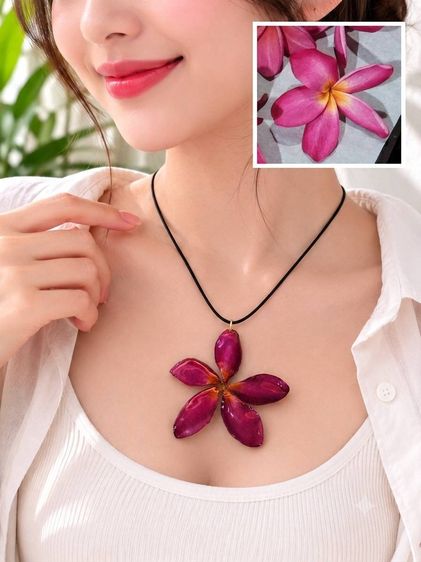 Plumeria Resin Coated Handmade