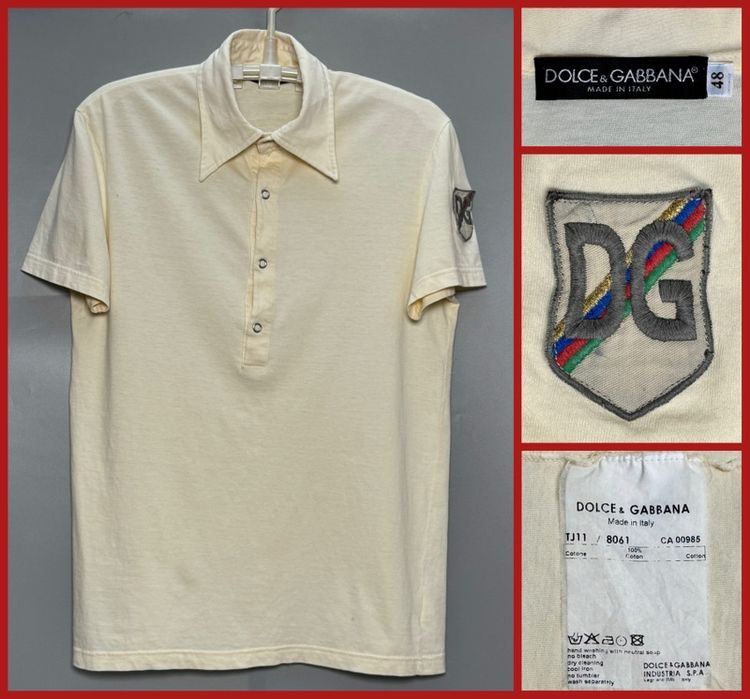 แขนสั้น ⚠️MADE IN ITALY‼️เสื้อโปโล DOLCE and GABBANA ของแท้ แบรนด์เนมหรูราคาแพงอิตาลี