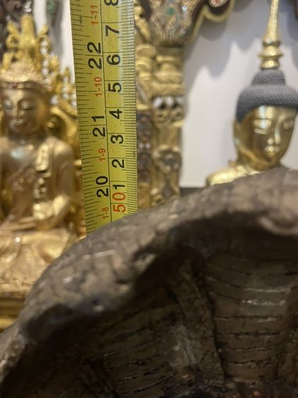 เทวรูปนารายณ์เปิดโลก วัดแขก ปี 2500 เนื้อทองเหลืองเก่า รูปที่ 3