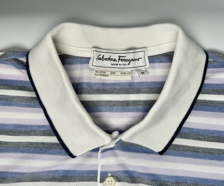 ⚠️MADE IN ITALY‼️เสื้อโปโล Ferragamo ของแท้ รุ่นใหม่ แบรนด์เนมหรูอิตาลี รูปที่ 8