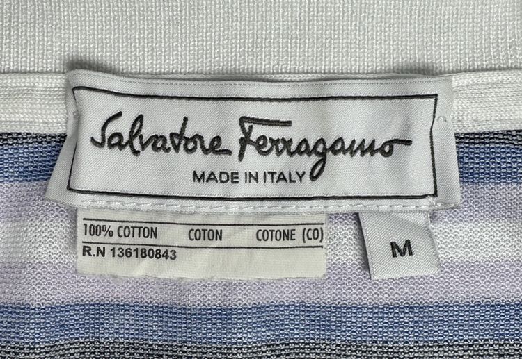 ⚠️MADE IN ITALY‼️เสื้อโปโล Ferragamo ของแท้ รุ่นใหม่ แบรนด์เนมหรูอิตาลี รูปที่ 2