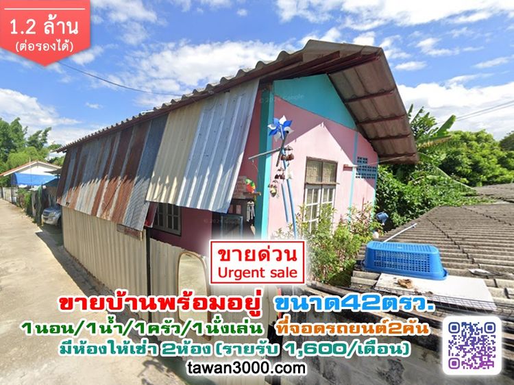 ขายบ้านพร้อมอยู่ เนื้อที่ 42ตรว. ที่จอดรถยนต์ 2คัน มีห้องเช่า 2ห้อง พร้อมโอน รูปที่ 3