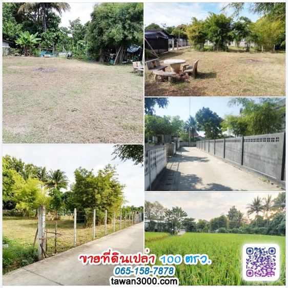 ขาย100 ตรว. ที่ดินเปล่า ถมแล้ว มี 2 แปลง ติดลำน้ำ วิวทุ่งนา พร้อมโอนจ้าๆๆ รูปที่ 2