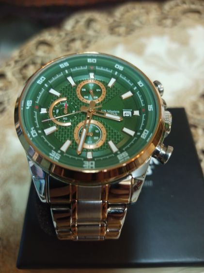 นาฬิกาข้อมือ(มือสอง)ว่า US MASTER POLO CLUB รุ่น Timepiece หน้าเขียวเหนี่ยวทรัพย์  ราคาเบาๆ 890 บาทเท่านั้น