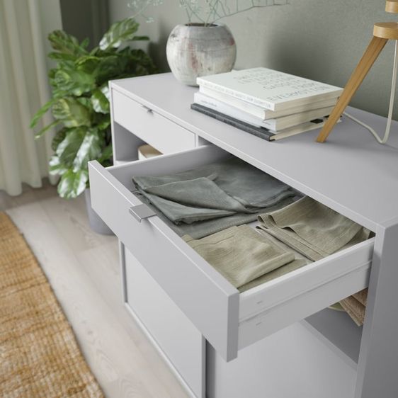 ตู้เก็บของ IKEA SPIKSMED สีเทาอ่อน รูปที่ 3
