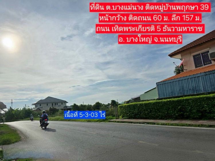 ขายที่ดินเปล่า ต.บางแม่นาง อบางใหญ่ จ.นนทบุรี รูปที่ 2