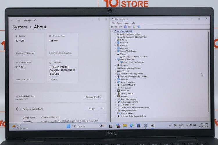 DELL LATITUDE 7420 Core i7-1185G7 RAM16.512GB  รูปที่ 2