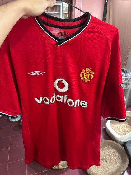 เสื้อเจอร์ซีย์ ผู้ชาย แดง 🏴󠁧󠁢󠁥󠁮󠁧󠁿 เสื้อแมนยูตัวแข่ง Umbro ปี 2000-2001 Beckham #7 แท้