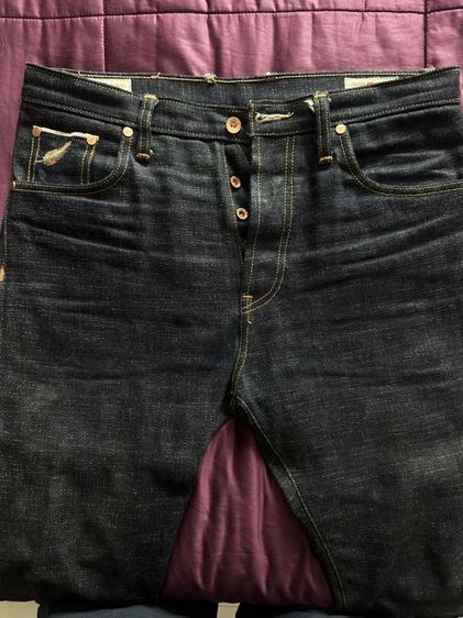 กางเกงยีนส์Pinion denim รุ่นDark eagle 19.5oz. Deep indigo
