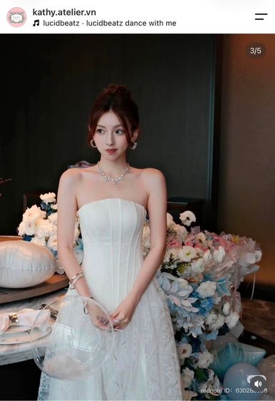 ชุดถ่ายพรี ชุดแต่งงาน แบรนด์ Kathy.atelier มือหนึ่ง