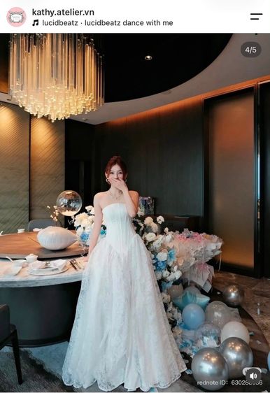 ชุดถ่ายพรี ชุดแต่งงาน แบรนด์ Kathy.atelier มือหนึ่ง รูปที่ 2