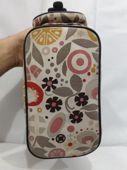 กระเป๋าสะพาย BALLY ลายดอกไม้หลากสีพร้อมสายหนังสีน้ำตาลเข้ม รูปที่ 2