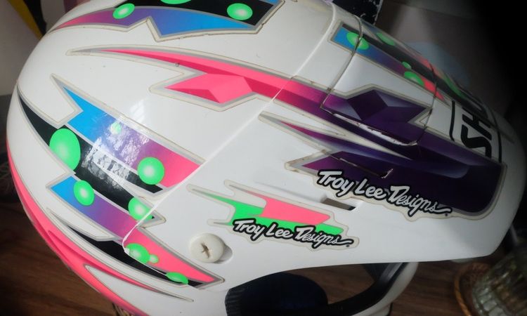 Vintage Shoei FX-1 Troy Lee Designs Motocross Helmet Size L (59-60cm) สีขาว รูปที่ 8