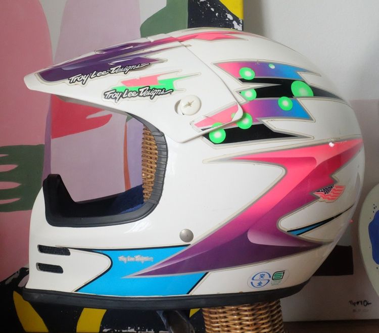 Vintage Shoei FX-1 Troy Lee Designs Motocross Helmet Size L (59-60cm) สีขาว รูปที่ 4