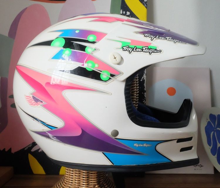 Vintage Shoei FX-1 Troy Lee Designs Motocross Helmet Size L (59-60cm) สีขาว รูปที่ 6
