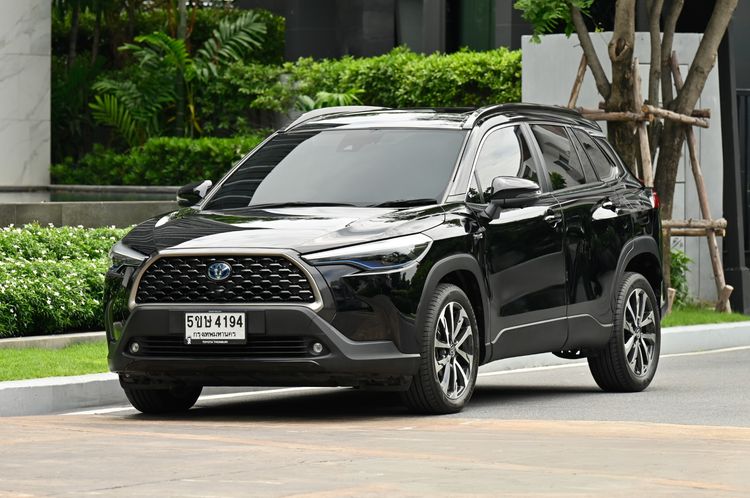 รถ Toyota Corolla Cross 1.8 Hybrid Premium Safety สี ดำ