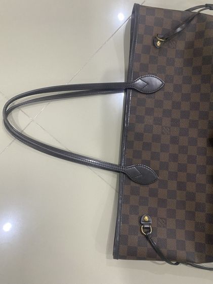 Louise Vuitton Neverfull MM ปี 21 Damier Ebene อุปกรณ์ครบ 100% รูปที่ 6