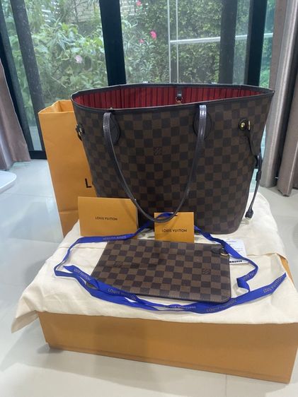 Louise Vuitton Neverfull MM ปี 21 Damier Ebene อุปกรณ์ครบ 100%