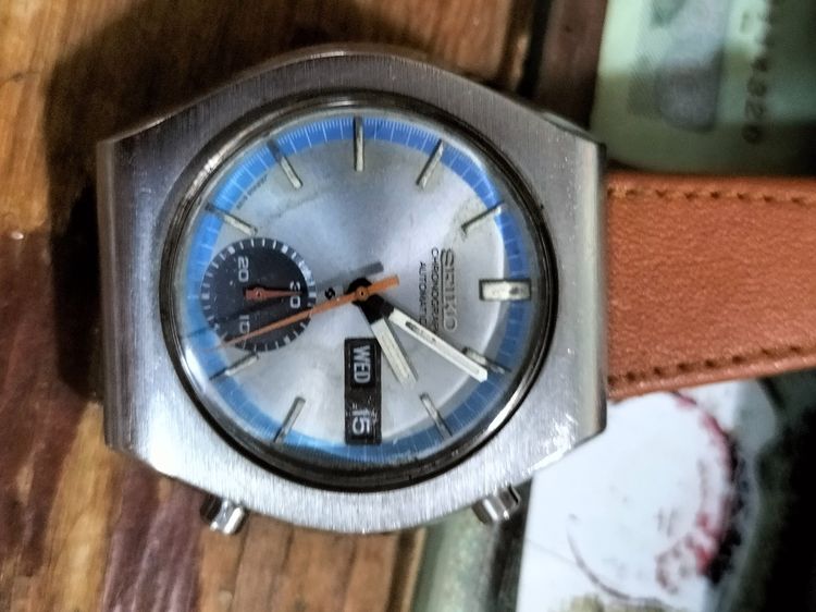  Seiko Automatic Chronograph 6139 8020 งานช่างคเขย่าใยดิ้น เดินหยุด บทจะเดินก็เดิน จับเวลาไม่ได้ ปุ่มกดได้เอาไปซ่อม ล้างเครื่องดูครั รูปที่ 11