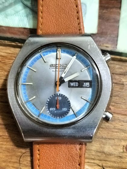  Seiko Automatic Chronograph 6139 8020 งานช่างคเขย่าใยดิ้น เดินหยุด บทจะเดินก็เดิน จับเวลาไม่ได้ ปุ่มกดได้เอาไปซ่อม ล้างเครื่องดูครั รูปที่ 6
