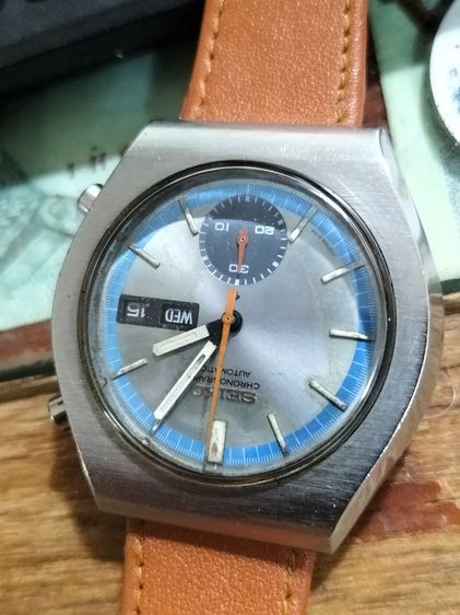  Seiko Automatic Chronograph 6139 8020 งานช่างคเขย่าใยดิ้น เดินหยุด บทจะเดินก็เดิน จับเวลาไม่ได้ ปุ่มกดได้เอาไปซ่อม ล้างเครื่องดูครั