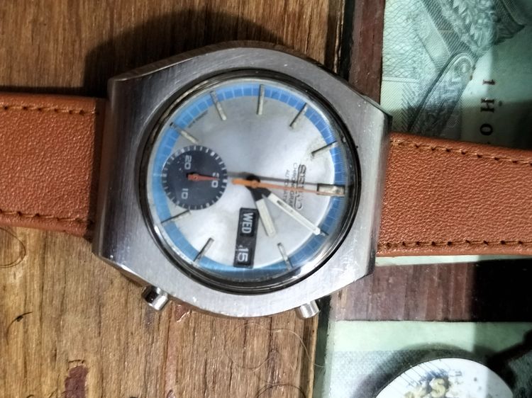  Seiko Automatic Chronograph 6139 8020 งานช่างคเขย่าใยดิ้น เดินหยุด บทจะเดินก็เดิน จับเวลาไม่ได้ ปุ่มกดได้เอาไปซ่อม ล้างเครื่องดูครั รูปที่ 2