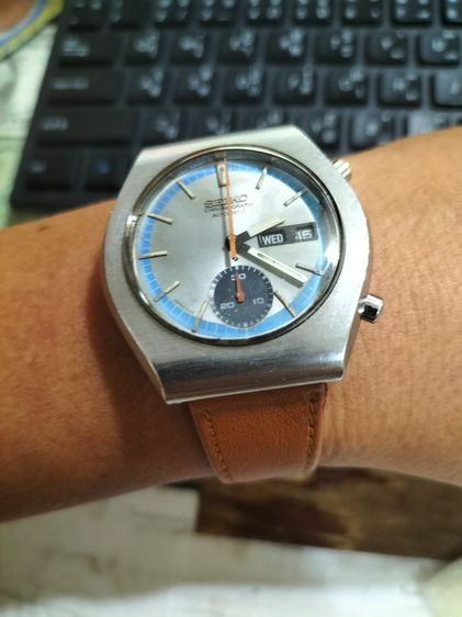 Seiko Automatic Chronograph 6139 8020 งานช่างคเขย่าใยดิ้น เดินหยุด บทจะเดินก็เดิน จับเวลาไม่ได้ ปุ่มกดได้เอาไปซ่อม ล้างเครื่องดูครั รูปที่ 3
