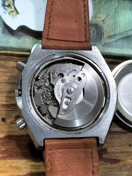  Seiko Automatic Chronograph 6139 8020 งานช่างคเขย่าใยดิ้น เดินหยุด บทจะเดินก็เดิน จับเวลาไม่ได้ ปุ่มกดได้เอาไปซ่อม ล้างเครื่องดูครั รูปที่ 5