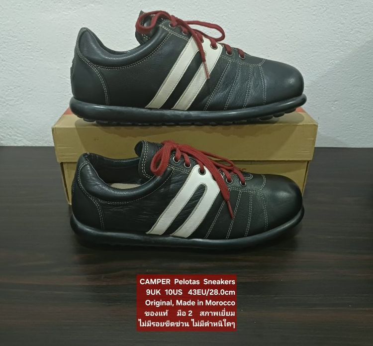 CAMPER Pelotas Ariel Sneakers, Men's 43EU/28.0cm Original Made in Morocco ของแท้ มือ 2 สภาพใกล้เคียงของใหม่ หนังแท้ พื้นเต็ม ไม่มีตำหนิใดๆ รูปที่ 13