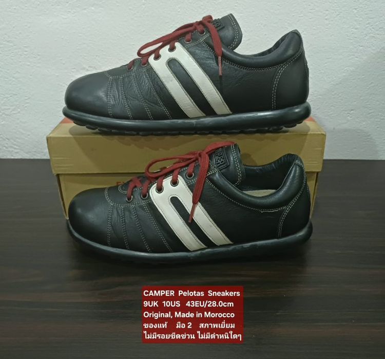 CAMPER Pelotas Ariel Sneakers, Men's 43EU/28.0cm Original Made in Morocco ของแท้ มือ 2 สภาพใกล้เคียงของใหม่ หนังแท้ พื้นเต็ม ไม่มีตำหนิใดๆ รูปที่ 14