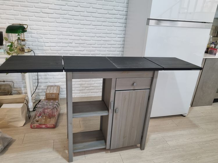 อื่นๆ เทา ขายโต๊ะไม้พับได้  Kitchen Island ไม้