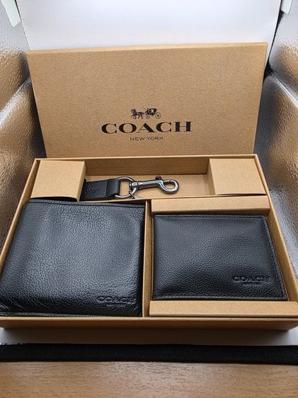หนังแท้ ไม่ระบุ ดำ เซ็ทกระเป๋าสตางค์ COACH Wallet