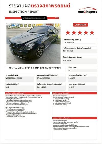 Mercedes-Benz E-Class 2012 E200 CGI Sedan เบนซิน เกียร์อัตโนมัติ ดำ รูปที่ 2