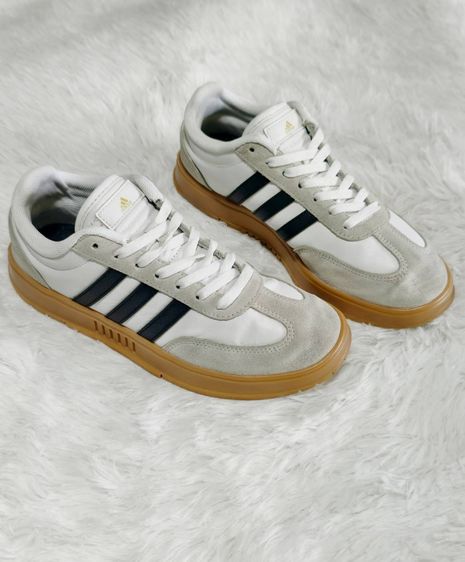 รองเท้าผ้าใบ UK 5.5 | EU 38 2/3 | US 7 ขาว มือสอง แท้100 Adidas VL Court 3.0 (White Black Gum) สภาพดีมาก
