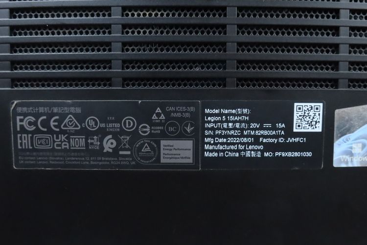 LENOVO LEGION 5 Core i7-12700H.RTX3060 RAM16.512GB รูปที่ 17