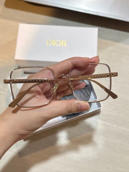 Dior CannageO S1f Square Glasses In Gold Frame With Light Blue Lens รูปที่ 2
