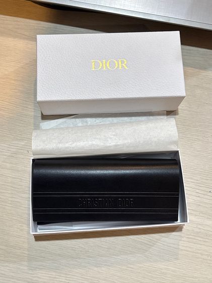 Dior CannageO S1f Square Glasses In Gold Frame With Light Blue Lens รูปที่ 4