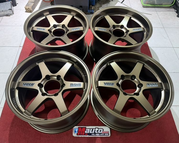 TE37 SPP 18 หน้า9ครึ่ง หลัง10ครึ่ง 6x139 สีเทียบแท้สวยสวย