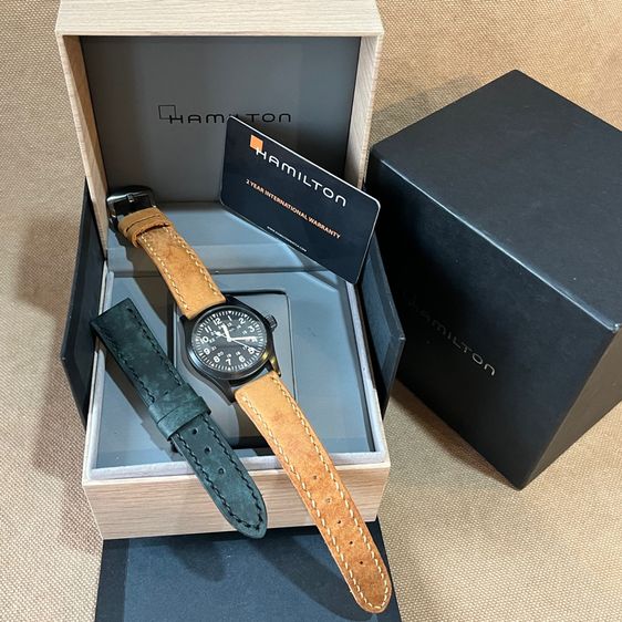 Hamilton Khaki Field Machanical สาย2เส้น กล่องใบครบ รูปที่ 3
