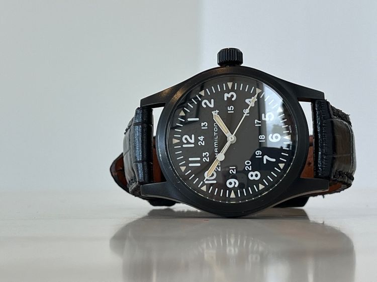 Hamilton Khaki Field Machanical สาย2เส้น กล่องใบครบ รูปที่ 17