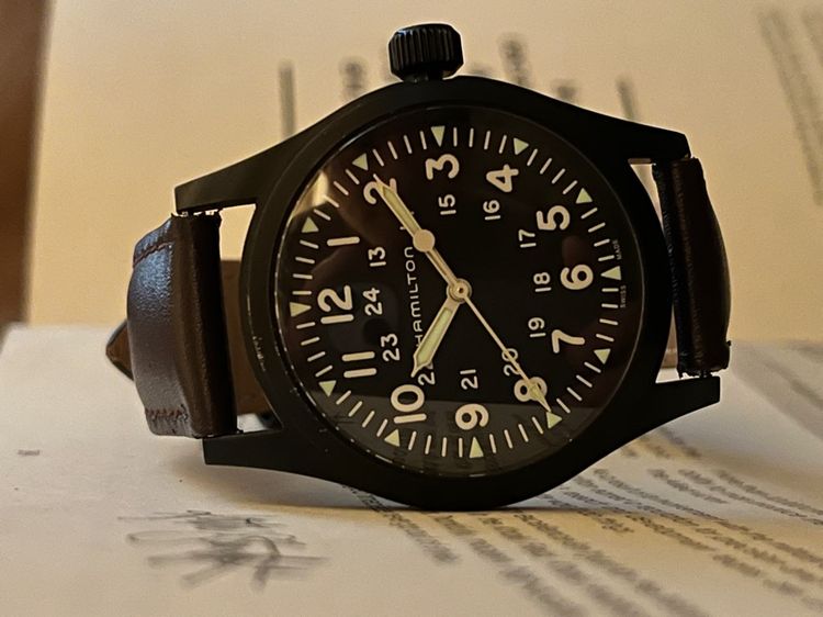 Hamilton Khaki Field Machanical สาย2เส้น กล่องใบครบ