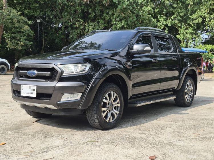 Ford Ranger 2018 2.2 Wildtrak Pickup ดีเซล ไม่ติดแก๊ส เกียร์อัตโนมัติ ดำ รูปที่ 2