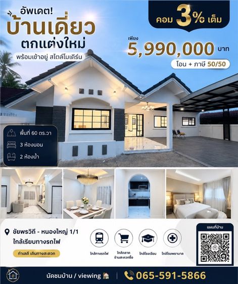 ตกแต่งครบ บ้านเดี่ยวพัทยา