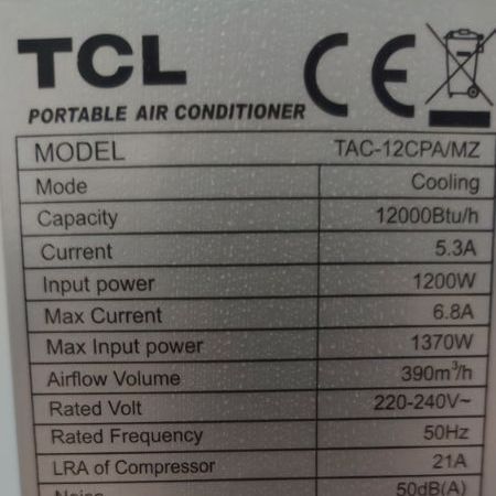 แอร์เคลื่อนที่TCL12000btu รูปที่ 3