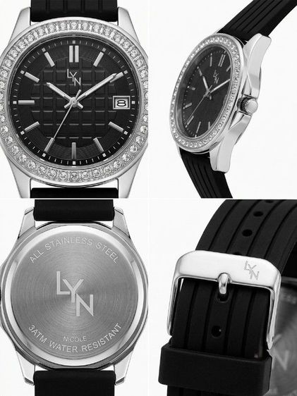 อื่นๆ ส่งต่อนาฬิกา LYN รุ่น Nicole (สีดำ) ของแท้ 100% ⌚✨รุ่นฮิตตลอดกาล ดีไซน์หรูหรา หน้าปัดล้อมคริสตัล แมตช์ง่ายได้กับทุกลุคค่ะ