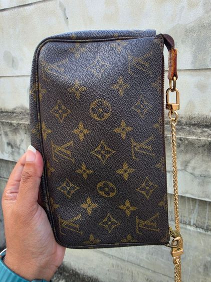 Louis Vuitton หนังแท้ ไม่ระบุ น้ำตาล lv pochette