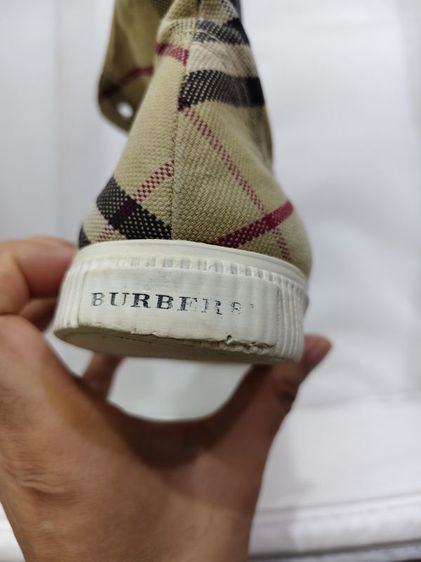 รองเท้าผ้าใบ Burberry แท้ รุ่น Vintage Check Canvas High-Top รูปที่ 5