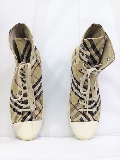 รองเท้าผ้าใบ Burberry แท้ รุ่น Vintage Check Canvas High-Top