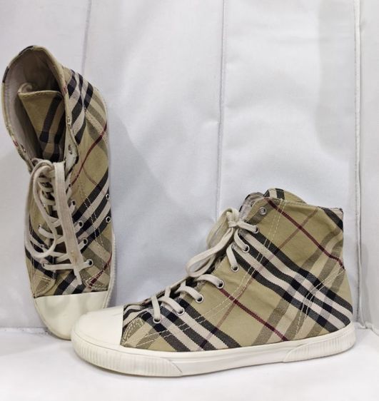 รองเท้าผ้าใบ Burberry แท้ รุ่น Vintage Check Canvas High-Top รูปที่ 2