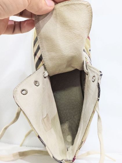 รองเท้าผ้าใบ Burberry แท้ รุ่น Vintage Check Canvas High-Top รูปที่ 7